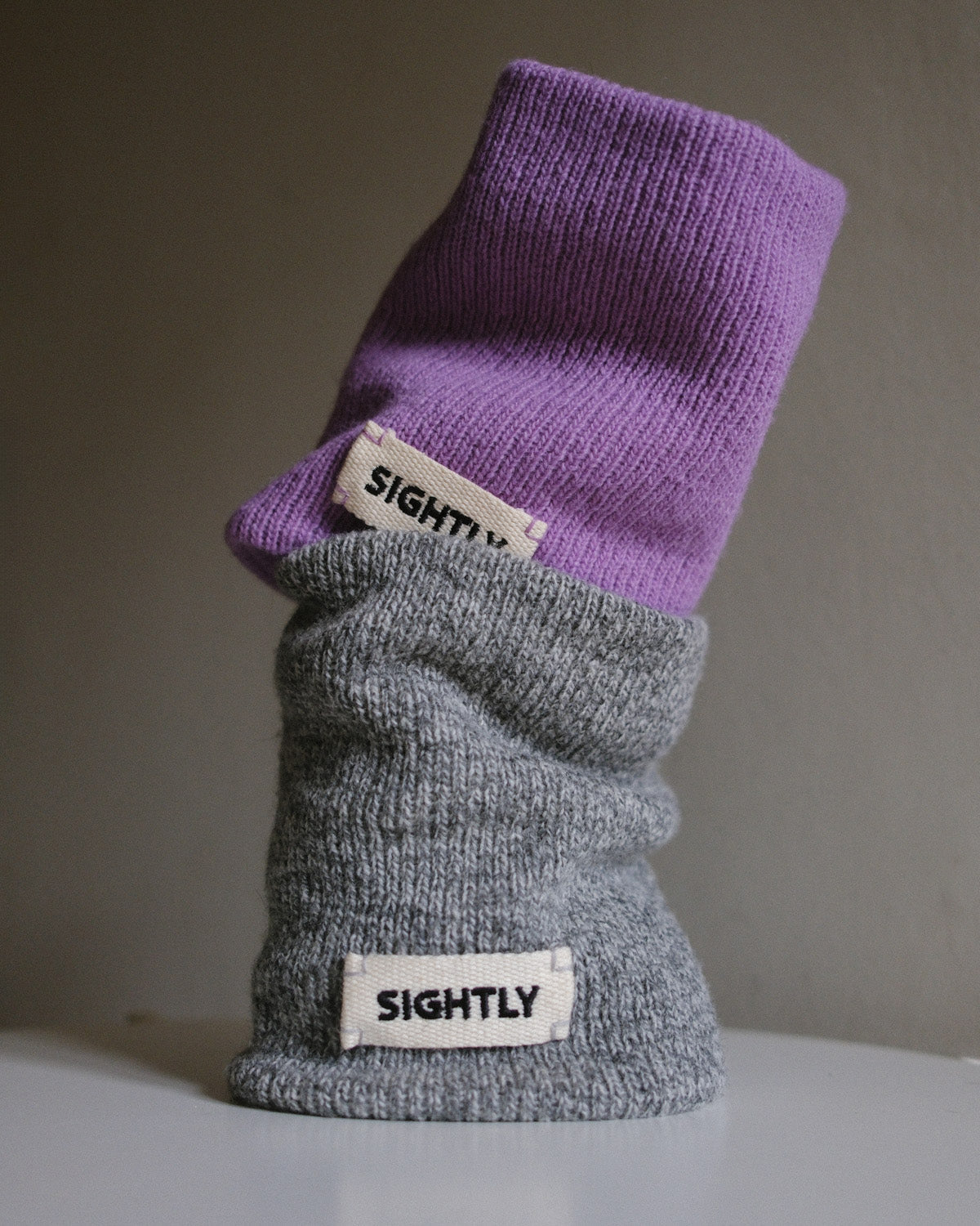 Whippet accessories - Purple and Grey whippet snoods